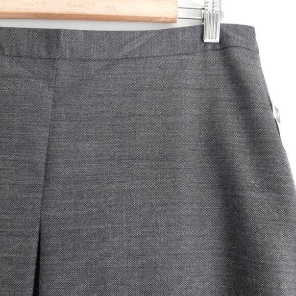 GAP - NEW Wool Blend A-Line Knee Length Centre Box Pleat Skirt Gray Sz 8 - Picture 4 of 12